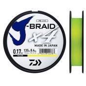 Плетено влакно Daiwa J-Braid X4 Yellow 135м - Жълто