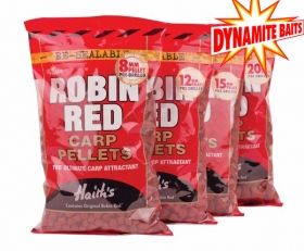Пелети Dynamite Robin Red Carp Pellets 12мм Pre-Drilled